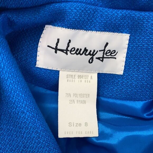 Vintage Royal Blue One Button Boxy Blazer - Picture 4 of 4